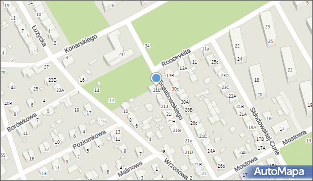 Żyrardów, Sosabowskiego Stanisława Franciszka, gen., 21L, mapa Żyrardów