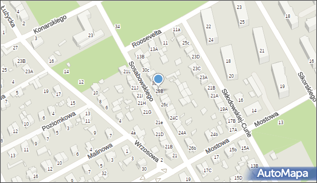 Żyrardów, Sosabowskiego Stanisława Franciszka, gen., 28B, mapa Żyrardów