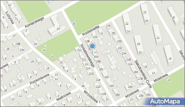 Żyrardów, Sosabowskiego Stanisława Franciszka, gen., 30B, mapa Żyrardów