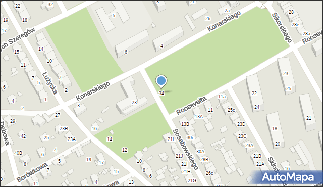 Żyrardów, Sosabowskiego Stanisława Franciszka, gen., 34, mapa Żyrardów