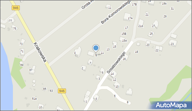 Żywiec, Sosabowskiego Stanisława Franciszka, gen., 9, mapa Żywiec