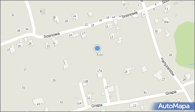 Żywiec, Sosnowa, 17a, mapa Żywiec