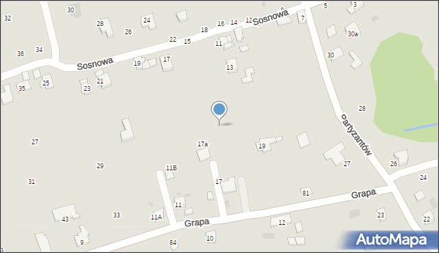 Żywiec, Sosnowa, 17b, mapa Żywiec