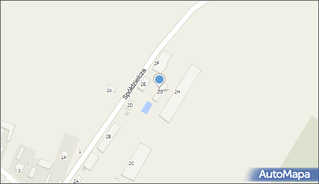 Abramów, Spółdzielcza, 2G, mapa Abramów