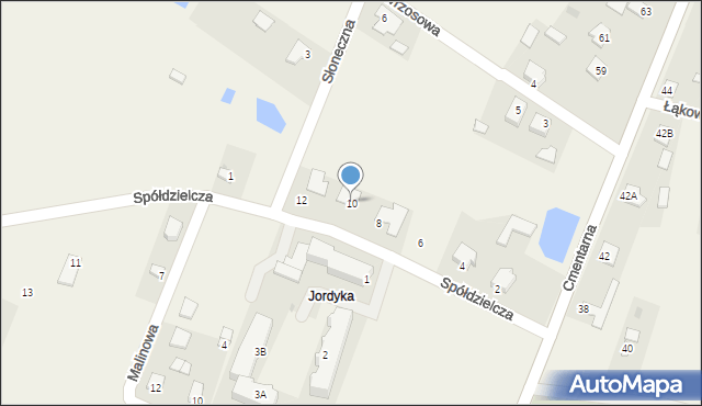Adamów, Spółdzielcza, 10, mapa Adamów