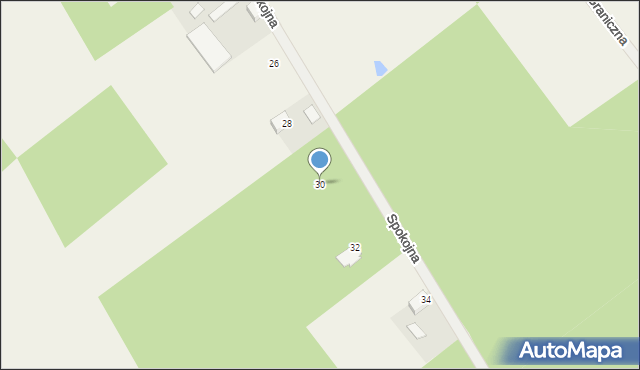 Adamówek, Spokojna, 30, mapa Adamówek