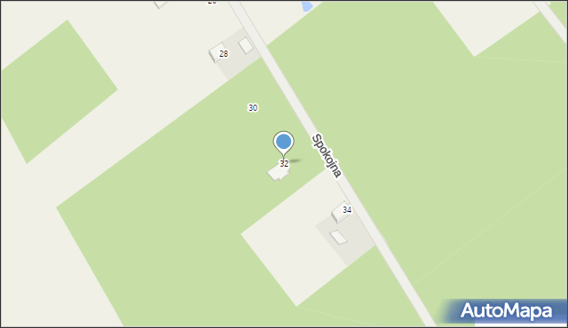 Adamówek, Spokojna, 32, mapa Adamówek