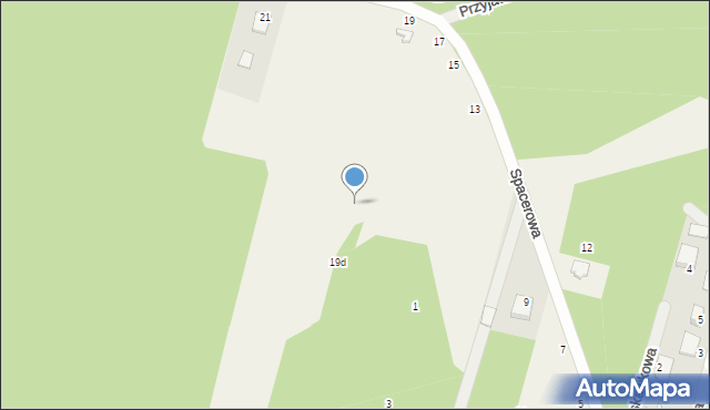Adampol, Spacerowa, 19c, mapa Adampol