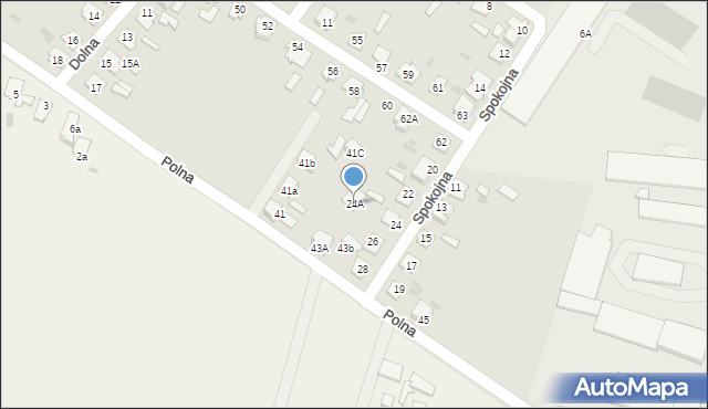 Aleksandrów Kujawski, Spokojna, 24A, mapa Aleksandrów Kujawski