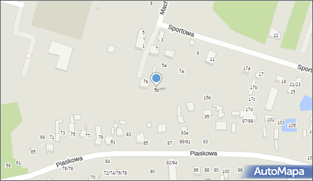 Aleksandrów Łódzki, Sportowa, 5b, mapa Aleksandrów Łódzki