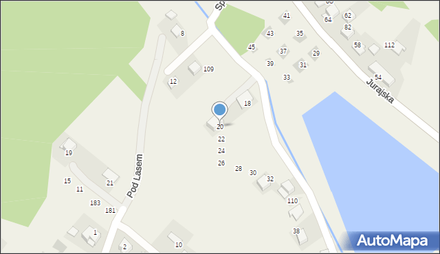 Aleksandrowice, Spacerowa, 20, mapa Aleksandrowice