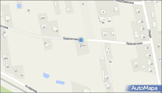 Aleksandrówka, Spacerowa, 17, mapa Aleksandrówka