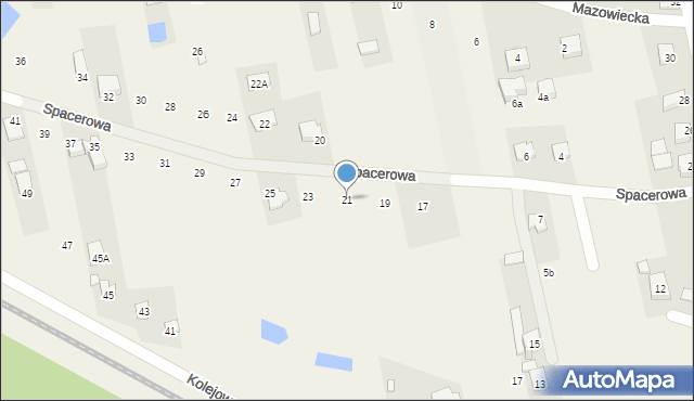 Aleksandrówka, Spacerowa, 21, mapa Aleksandrówka