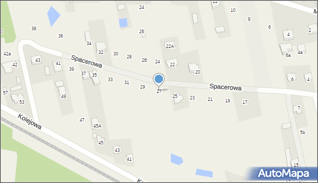 Aleksandrówka, Spacerowa, 27, mapa Aleksandrówka