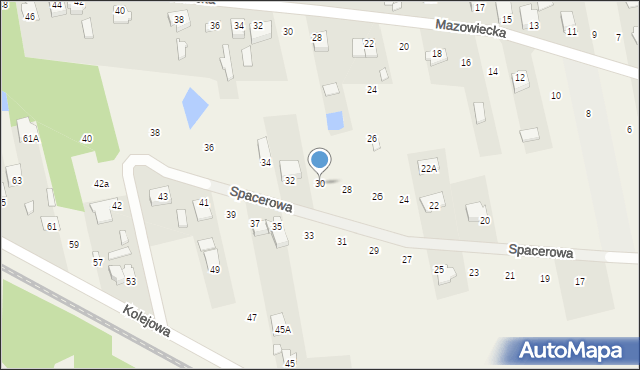 Aleksandrówka, Spacerowa, 30, mapa Aleksandrówka