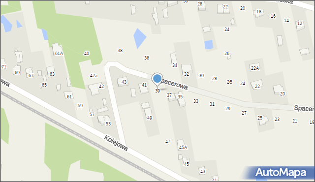 Aleksandrówka, Spacerowa, 39, mapa Aleksandrówka