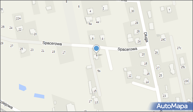 Aleksandrówka, Spacerowa, 7, mapa Aleksandrówka