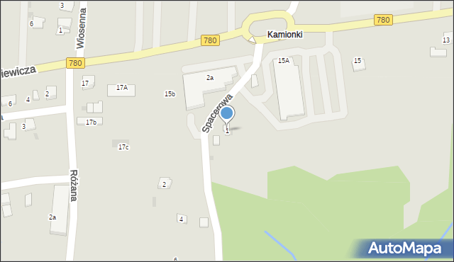 Alwernia, Spacerowa, 1, mapa Alwernia