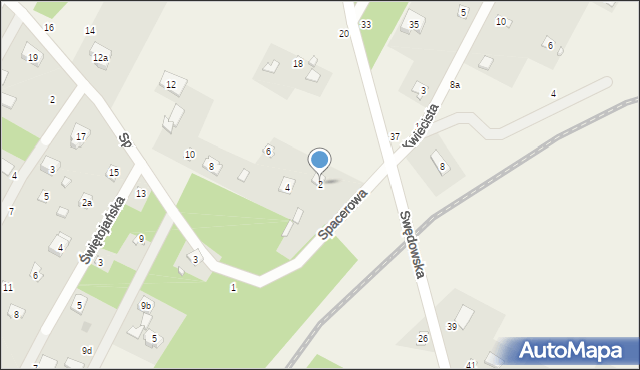 Anielin Swędowski, Spacerowa, 2, mapa Anielin Swędowski