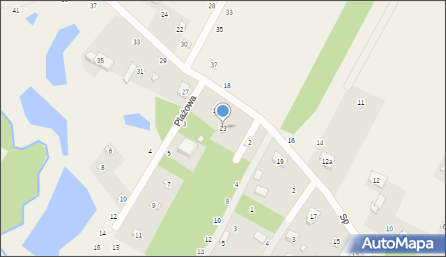 Anielin Swędowski, Spacerowa, 23, mapa Anielin Swędowski