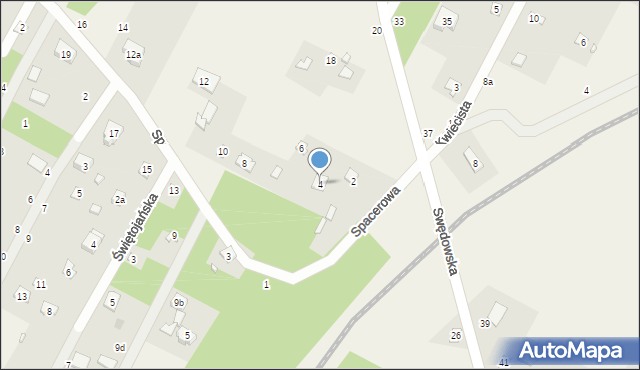 Anielin Swędowski, Spacerowa, 4, mapa Anielin Swędowski
