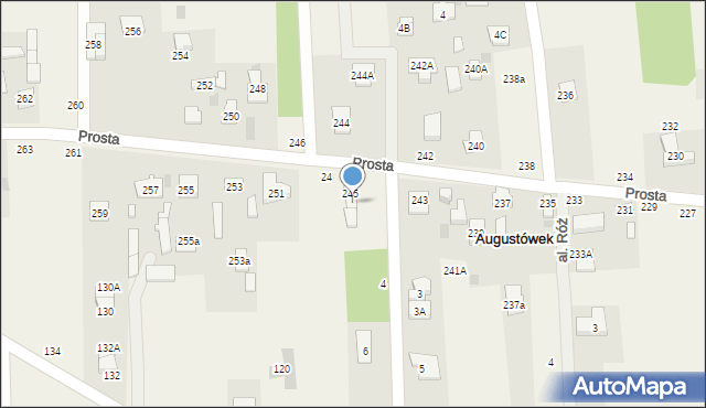 Augustówek, Spokojna, 2, mapa Augustówek