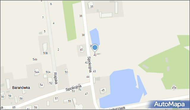Augustówek, Spokojna, 41, mapa Augustówek