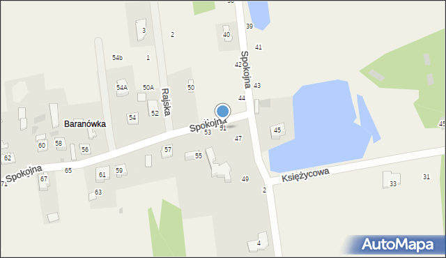 Augustówek, Spokojna, 51, mapa Augustówek