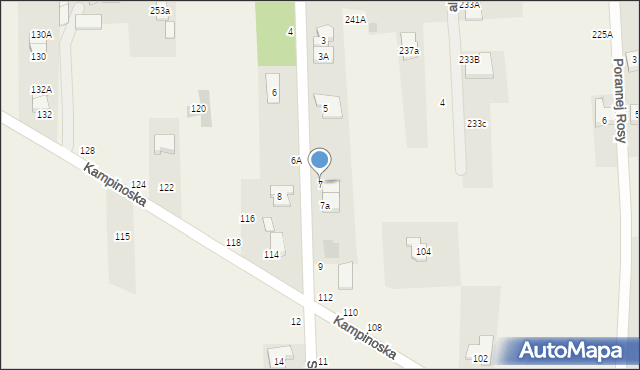 Augustówek, Spokojna, 7, mapa Augustówek