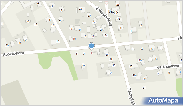 Babice, Spółdzielcza, 1, mapa Babice