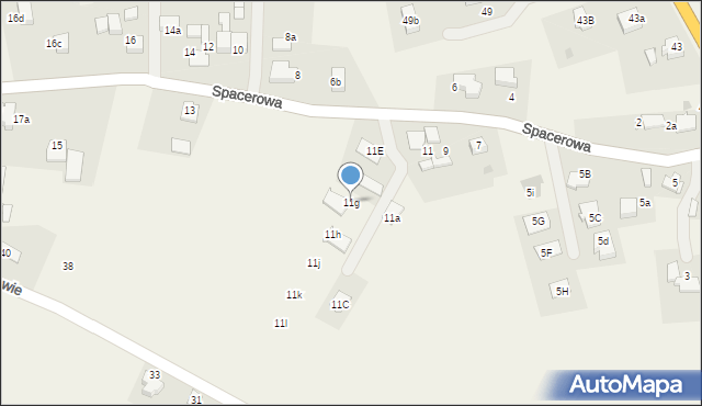 Babice, Spacerowa, 11g, mapa Babice