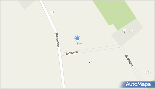 Badów Górny, Spokojna, 1, mapa Badów Górny