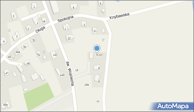 Bałdowo, Spokojna, 7, mapa Bałdowo