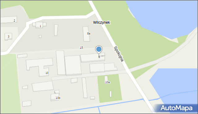 Baniocha, Spokojna, 8, mapa Baniocha