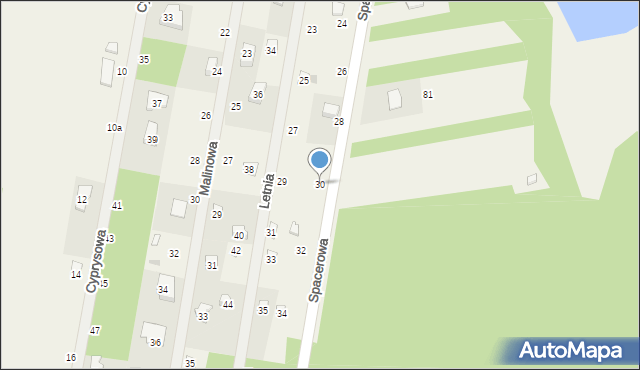 Barkowice, Spacerowa, 30, mapa Barkowice