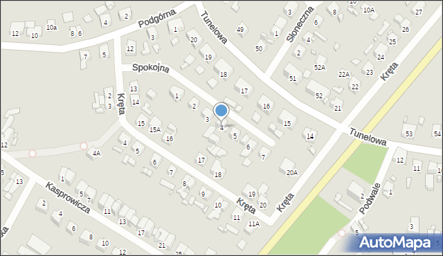 Barlinek, Spokojna, 4, mapa Barlinek