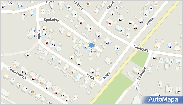 Barlinek, Spokojna, 6, mapa Barlinek