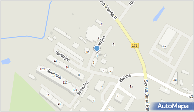 Barwice, Spokojna, 1, mapa Barwice