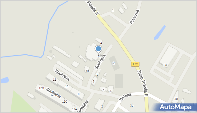 Barwice, Spokojna, 6, mapa Barwice