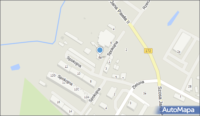 Barwice, Spokojna, 6a, mapa Barwice