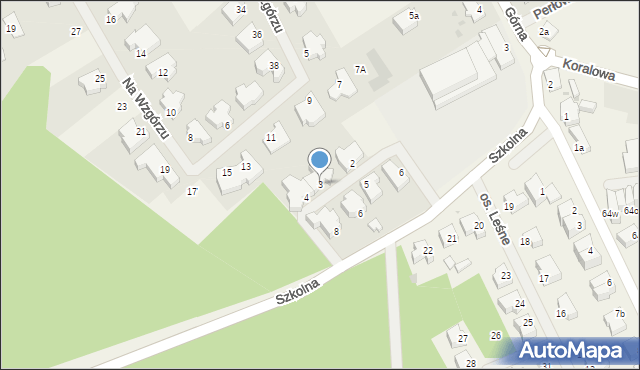 Bezrzecze, Spokojna, 3, mapa Bezrzecze