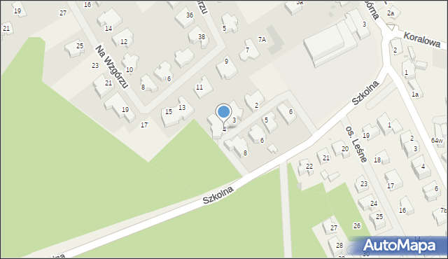 Bezrzecze, Spokojna, 4, mapa Bezrzecze