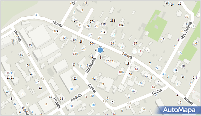 Biała Podlaska, Spokojna, 3, mapa Białej Podlaskiej