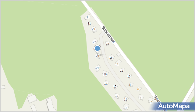 Białobrzegi, Spacerowa, 23, mapa Białobrzegi