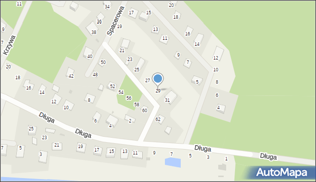 Białobrzegi, Spacerowa, 29, mapa Białobrzegi