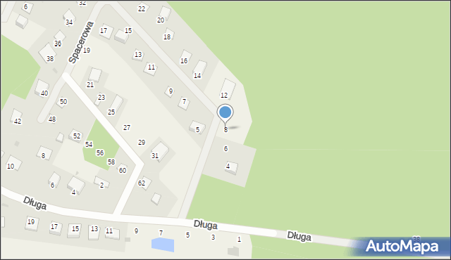 Białobrzegi, Spacerowa, 8, mapa Białobrzegi