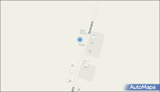 Białuń, Spokojna, 16, mapa Białuń