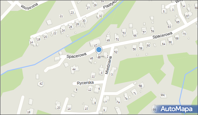 Bielsko-Biała, Spacerowa, 48, mapa Bielsko-Białej