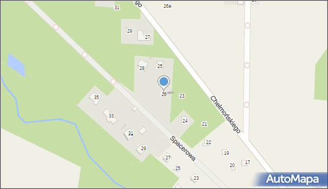 Bieniewiec, Spacerowa, 26, mapa Bieniewiec