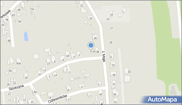 Blachownia, Spokojna, 2a, mapa Blachownia